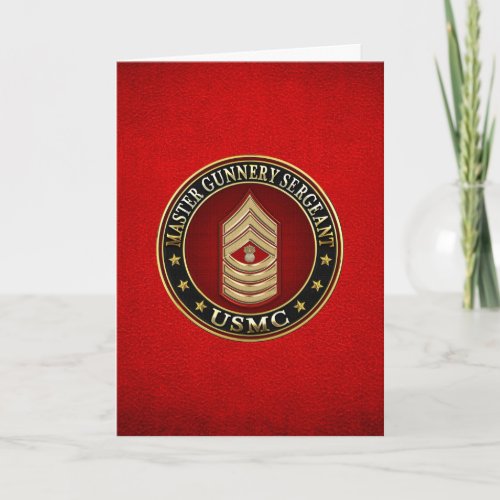 US Marines Master Gunnery Sergeant USMC MGySgt Card