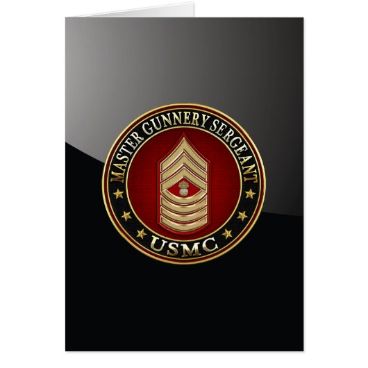 US Marines: Master Gunnery Sergeant (USMC MGySgt) Cards (Front)