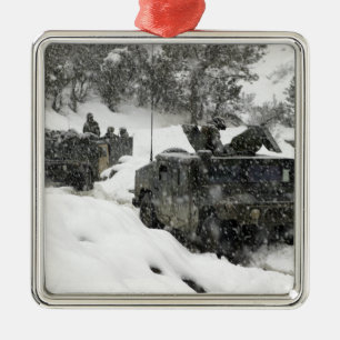 US Marines patrol in Khowst-Gardez Pass Metal Ornament