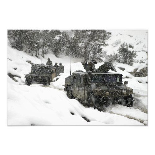 US Marines patrol in Khowst_Gardez Pass Photo Print