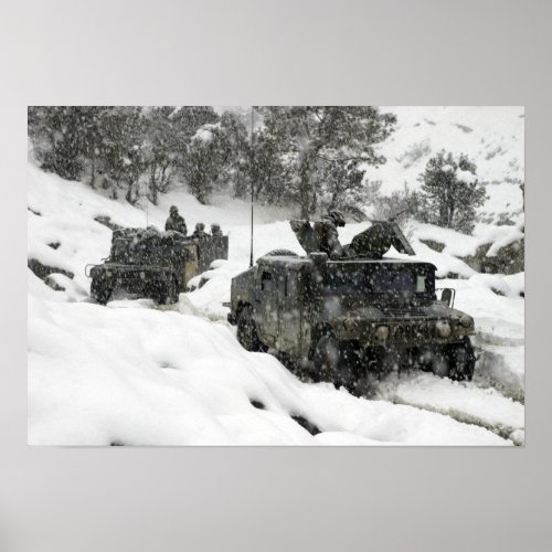 US Marines patrol in Khowst_Gardez Pass Poster