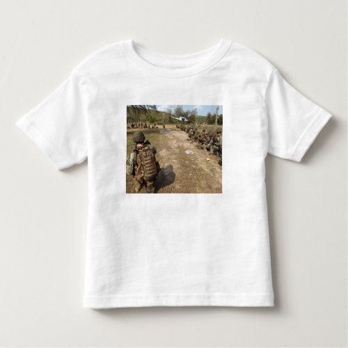 US Marines provide security as a UH_1N Toddler T_shirt