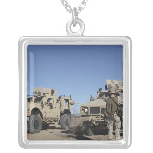 US Marines Silver Plated Necklace