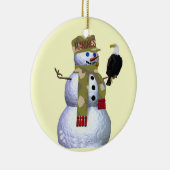 US Marines Snowman Ornament (Right)