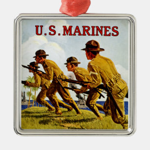 US Marines ~ Soldiers of the Sea Metal Ornament