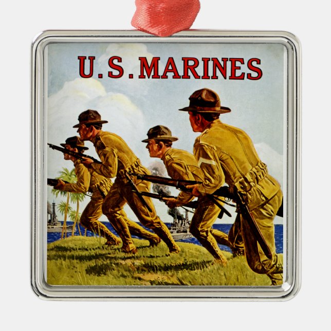 US Marines ~ Soldiers of the Sea Metal Ornament (Front)