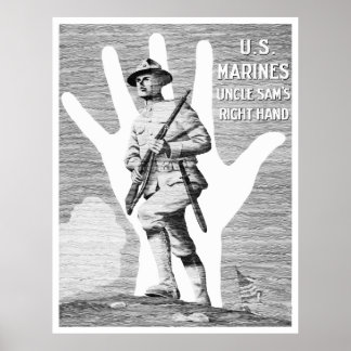 US Marines -- Uncle Sam's Right Hand Poster