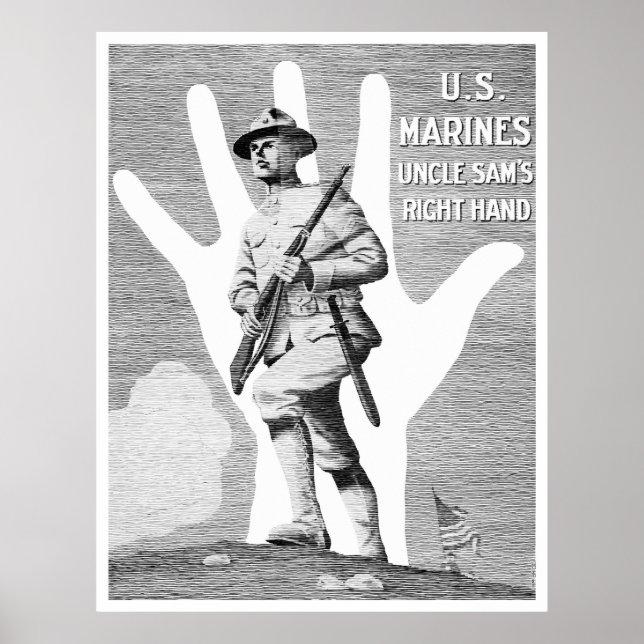 US Marines -- Uncle Sam's Right Hand Poster (Front)