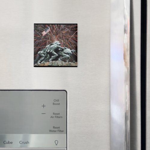 US Marines War Memorial Iwo Jima Fireworks Magnet US Marines War Memorial Iwo Jima Fireworks Magnet