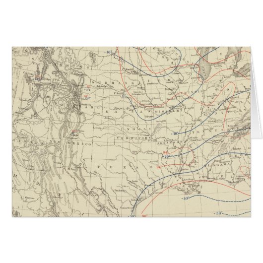 US Mean Temperature Cards (Front Horizontal)