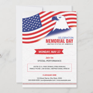 Us Memorial Day Party Flyer Template
