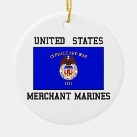 Us Merchant Marine Ceramic Ornament