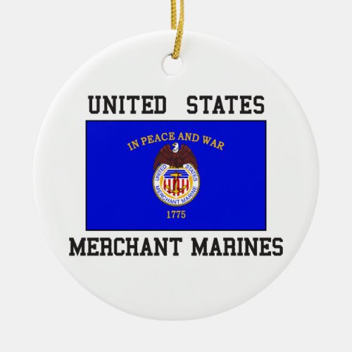 US Merchant Marine Ceramic Ornament