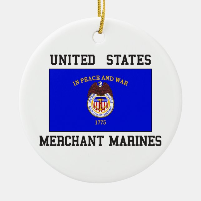 US Merchant Marine Ceramic Ornament (Front)