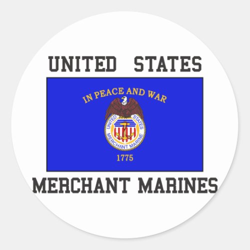 US Merchant Marine Classic Round Sticker