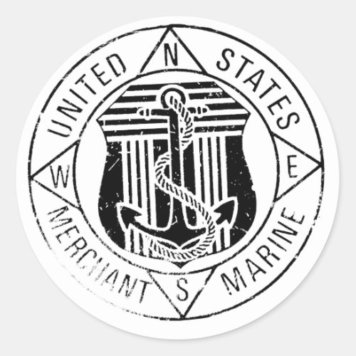 US Merchant Marines by David Lee Classic Round Sticker