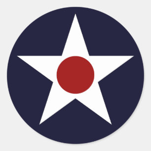 US Military Aircraft Roundel - 241102-K Classic Round Sticker