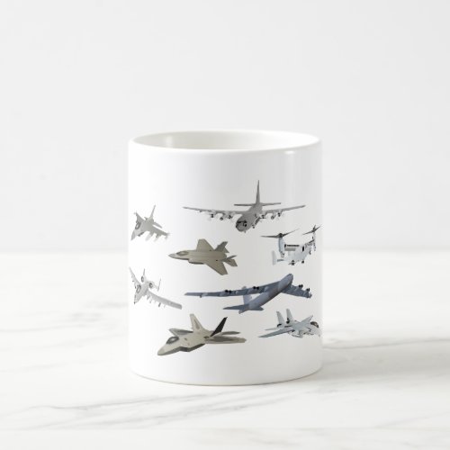 US Military Airplanes Coffee Mug