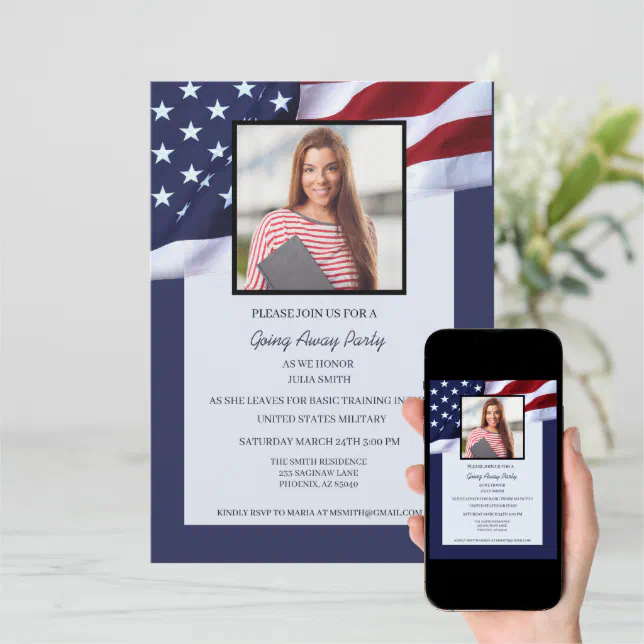 Us Military Bootcamp Going Away Party Invitation | Zazzle