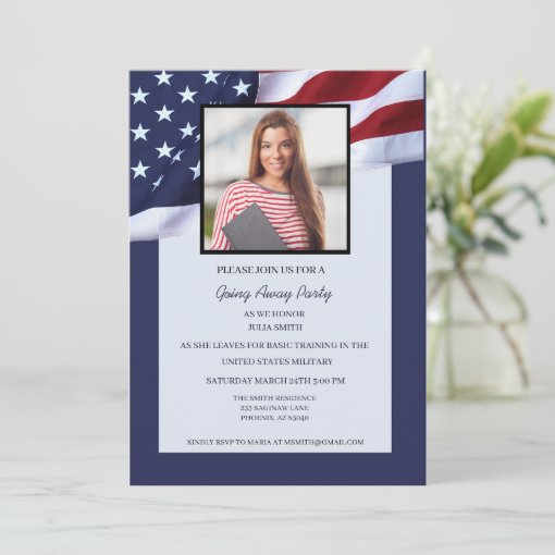 Us Military Bootcamp Going Away Party Invitation | Zazzle