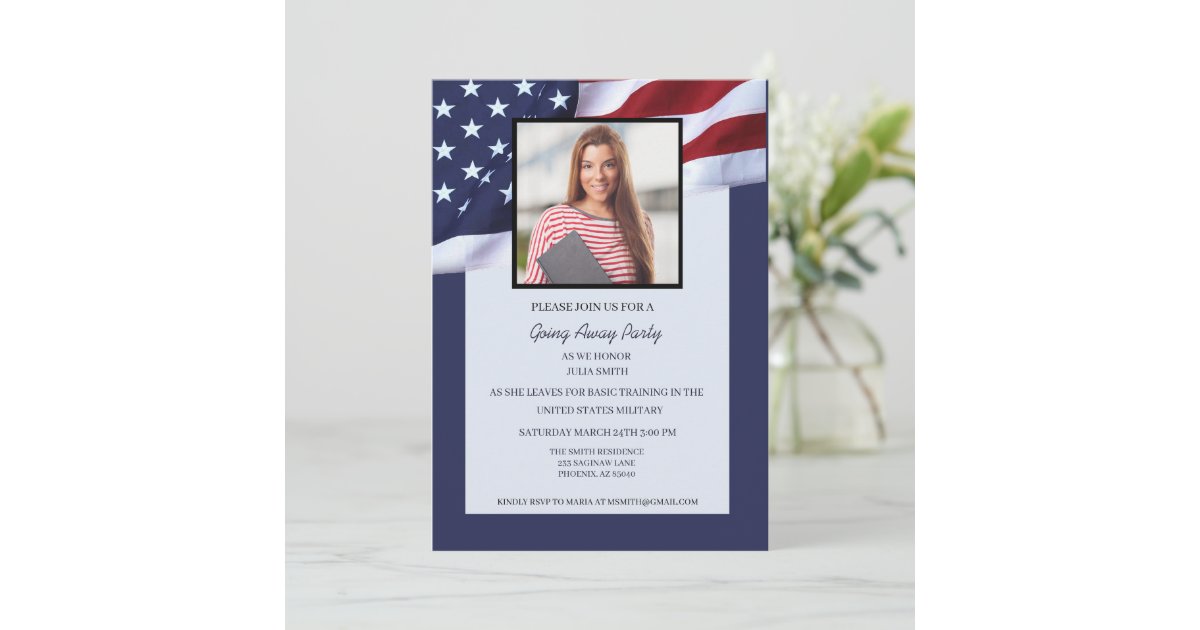 Us Military Bootcamp Going Away Party Invitation | Zazzle