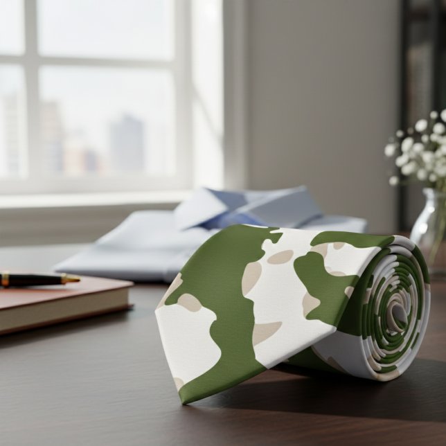US Military Camouflage Green Camo Neck Tie (US Military Camouflage Green Camo Neck Tie)