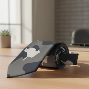 US Military Gray Camouflage Neck Tie – Woodland Ca