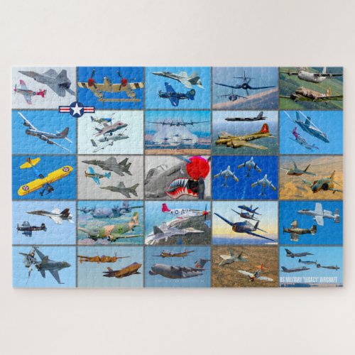 US MILITARY LEGACY AIRCRAFT “MONTAGE” JIGSAW PUZZLE