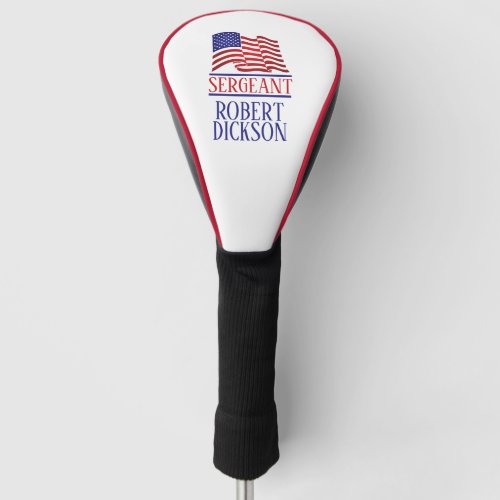 US Military Personalized Golf Head Cover