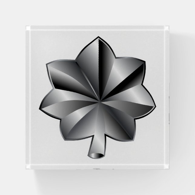 US Military Rank - Lieutenant Colonel Paperweight (Front)