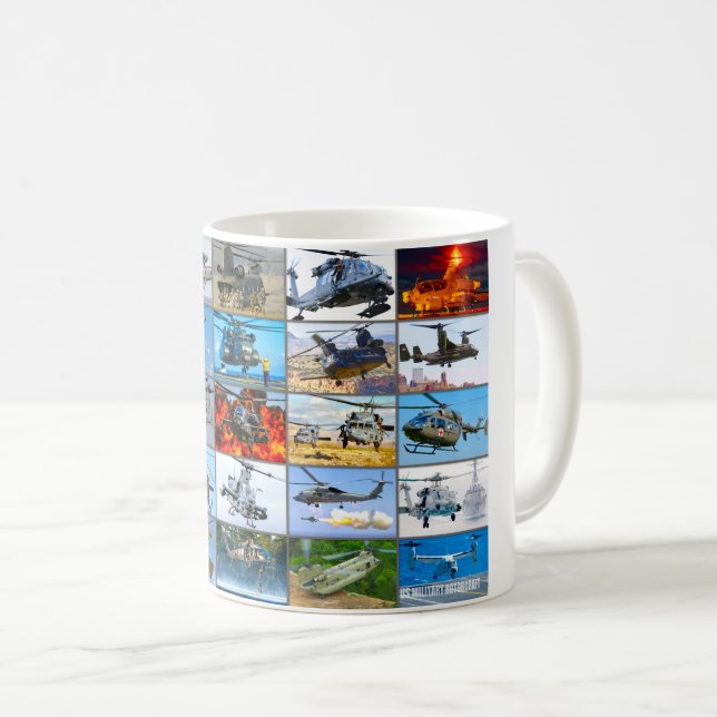 US MILITARY ROTORCRAFT “MONTAGE” COFFEE MUG (Front Right)