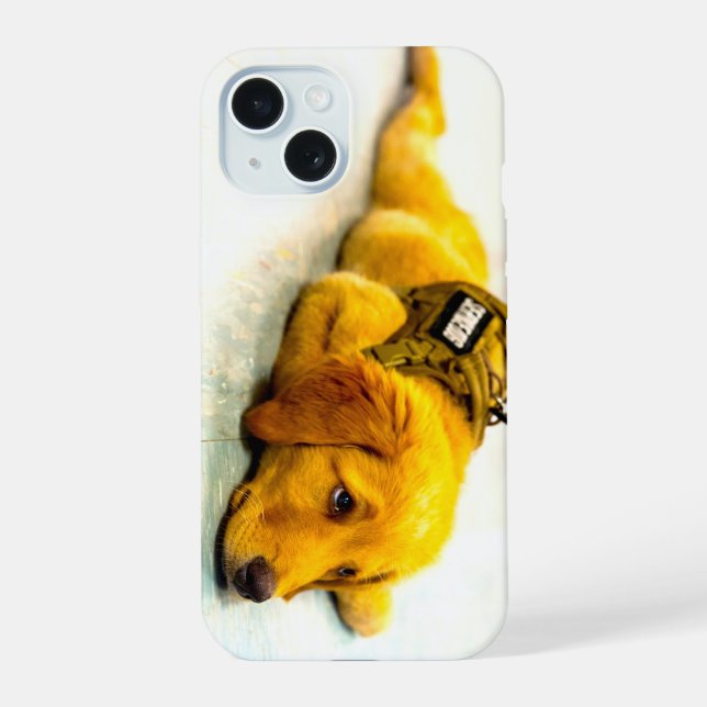 US MILITARY SERVICE DOG iPhone 15 CASE (Back)