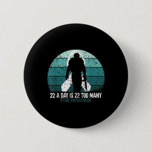 Us Military Veterans Suicide Awareness Ptsd Awaren Button