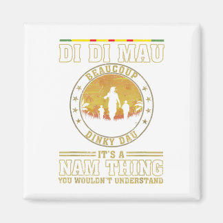 Us Military Vietnam War Vets Gift Di Di Mau Dinky  Magnet