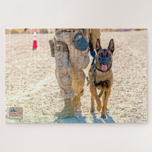 US MILITARY WORKING DOG 20x30 inch Jigsaw Puzzle