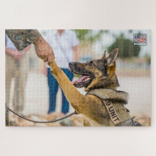 US MILITARY WORKING DOG 20x30 inch Jigsaw Puzzle