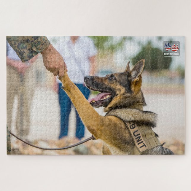 US MILITARY WORKING DOG (20x30 inch) Jigsaw Puzzle (Horizontal)