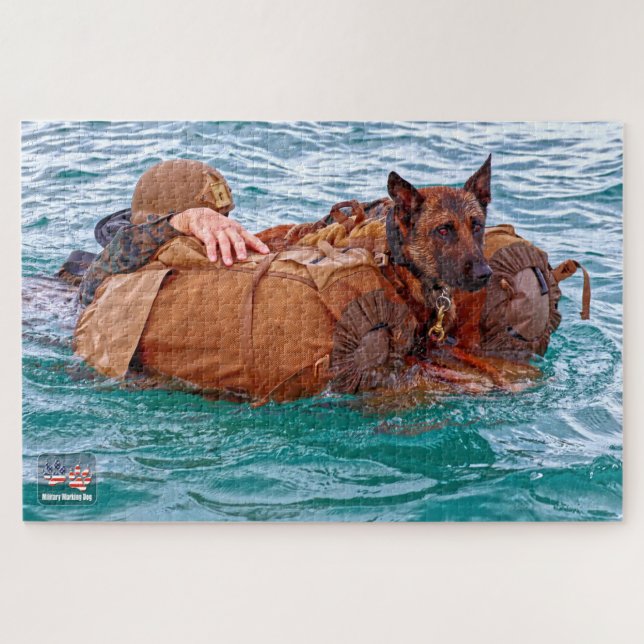 US MILITARY WORKING DOG (20x30 inch) Jigsaw Puzzle (Horizontal)