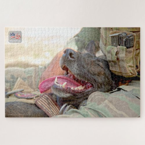 US MILITARY WORKING DOG 20x30 inch Jigsaw Puzzle