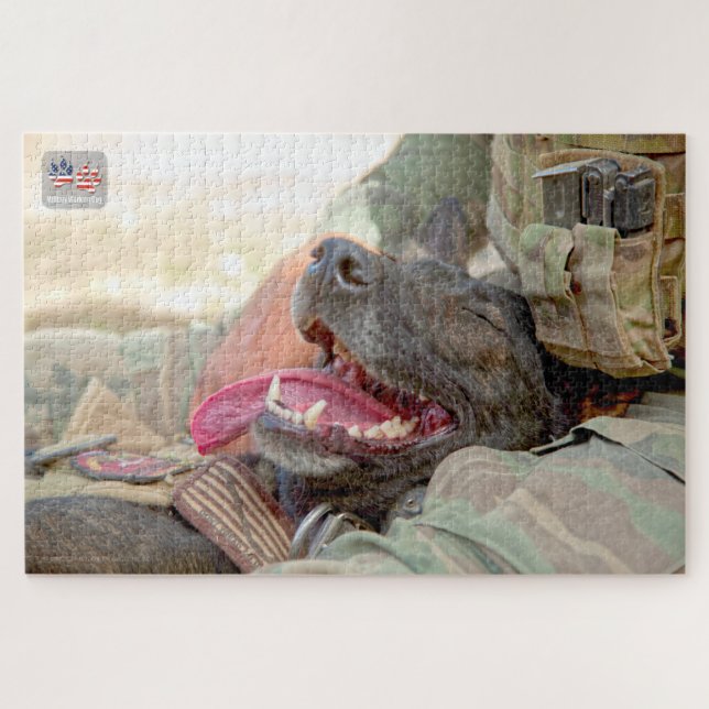 US MILITARY WORKING DOG (20x30 inch) Jigsaw Puzzle (Horizontal)