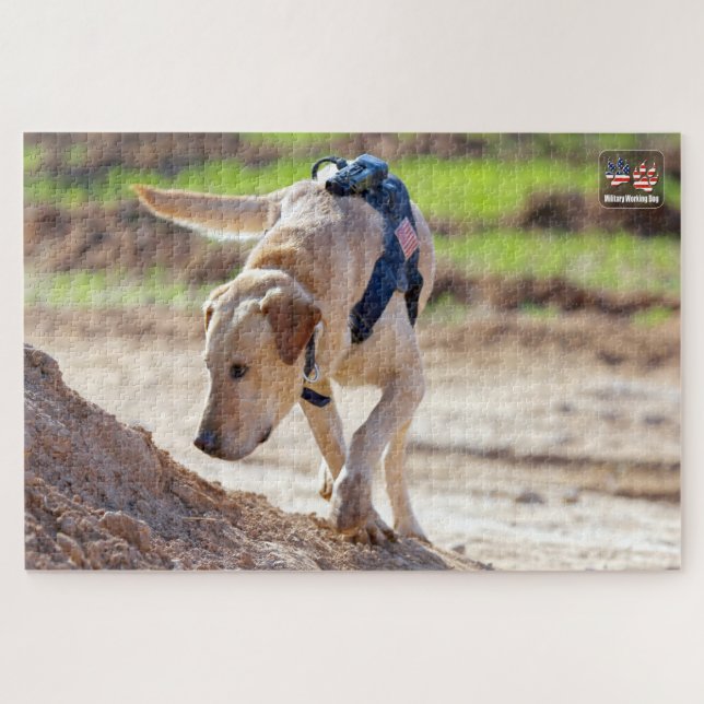 US MILITARY WORKING DOG (20x30 inch) Jigsaw Puzzle (Horizontal)