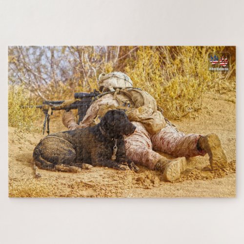 US MILITARY WORKING DOG 20x30 inch Jigsaw Puzzle