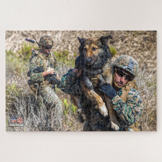 US MILITARY WORKING DOG (20x30 inch) Jigsaw Puzzle (Horizontal)