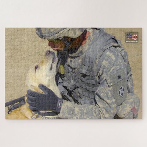 US MILITARY WORKING DOG 20x30 inch Jigsaw Puzzle