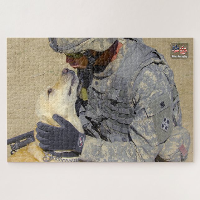 US MILITARY WORKING DOG (20x30 inch) Jigsaw Puzzle (Horizontal)