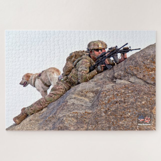 US MILITARY WORKING DOG (20x30 inch) Jigsaw Puzzle (Horizontal)