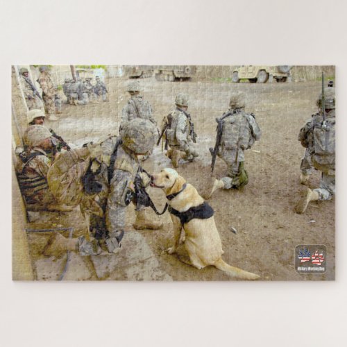 US MILITARY WORKING DOG 20x30 inch Jigsaw Puzzle