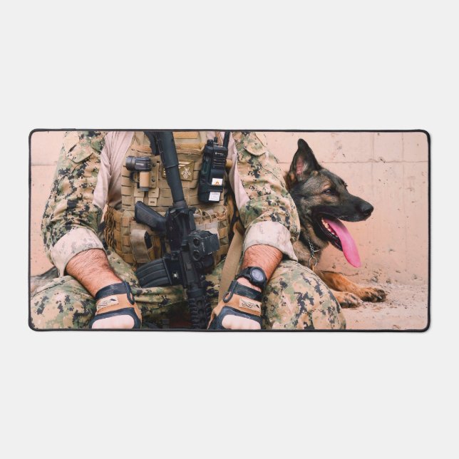 US MILITARY WORKING DOG DESK MAT (Front)