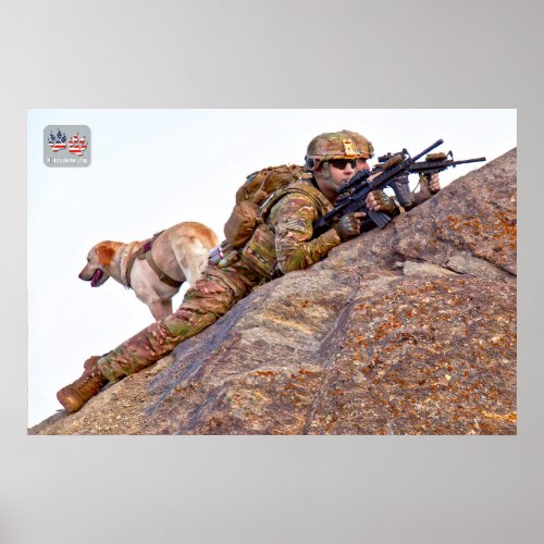 US MILITARY WORKING DOG POSTER