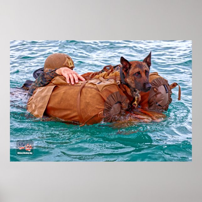 US MILITARY WORKING DOG POSTER (Front)